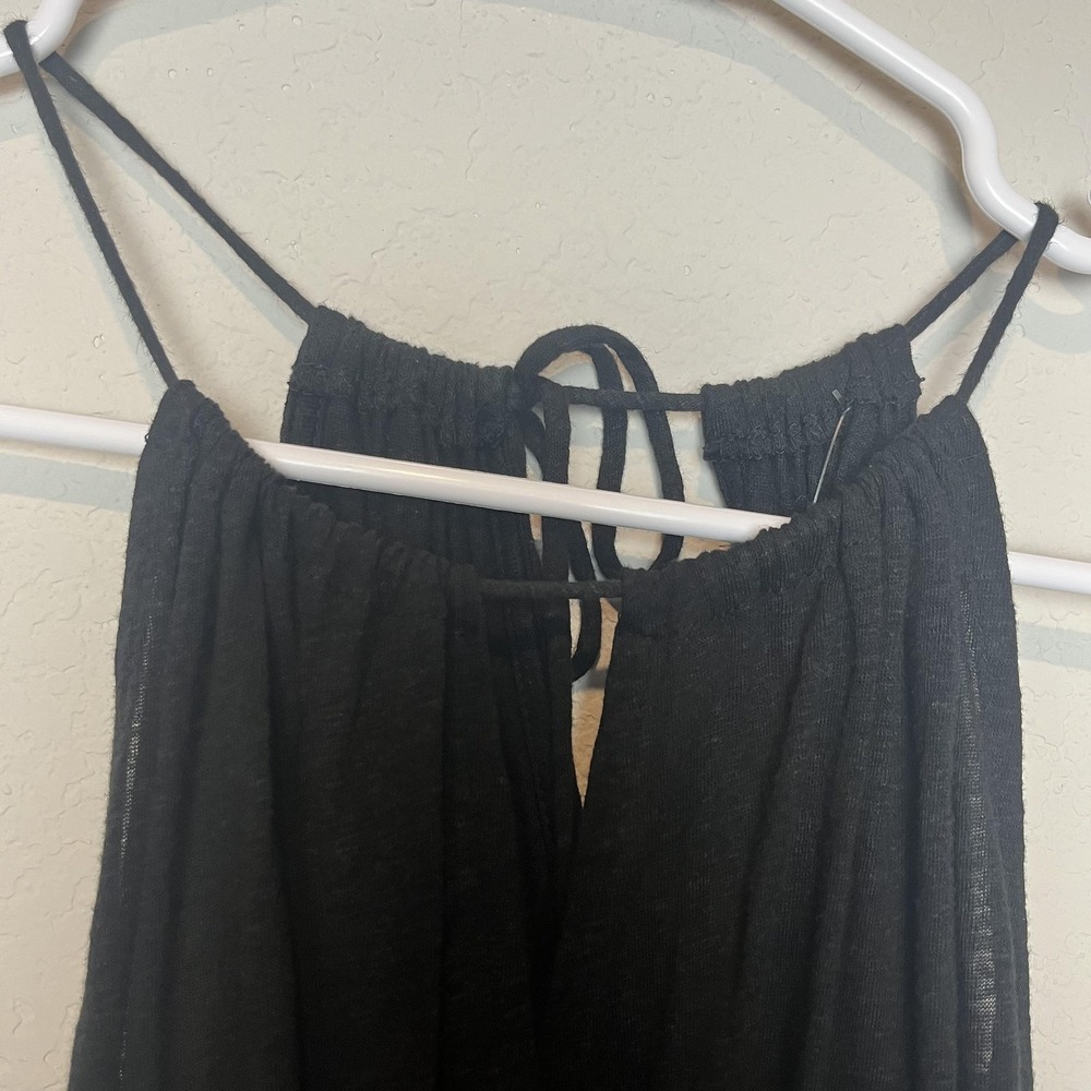 Ann Taylor LOFT Dress Womens S Black Halter Maxi Sundress Beach Jersey Casual - Picture 2 of 8
